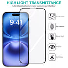 JETa For iPhone 16 Pro Max/16 Premium Screen Protector ESD Anti-Static - Tempered Glass 9H Hardness HD Clear - Full Coverage 3 Pack