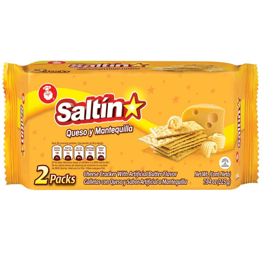 Saltín Cheese and Butter Crackers Pack - 7.93 oz - Savory and Crispy Snack - JETa Imports®