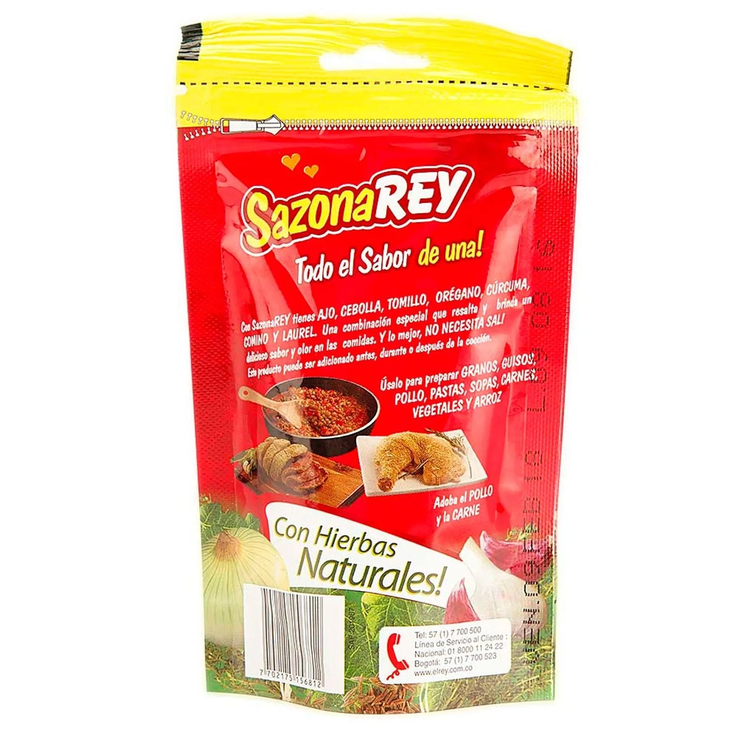 Sazonarey El Rey - 90g Zip Pack - All - Purpose Colombian Seasoning - JETa Imports®