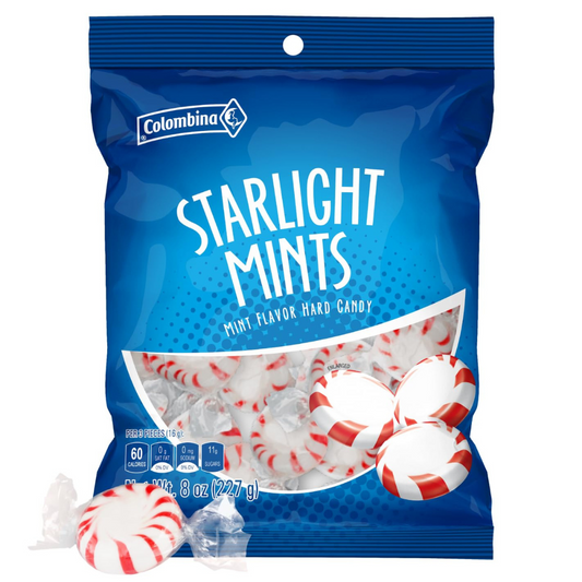 Colombina Starlight Mints - Refreshing Mint Flavor Hard Candy-  Individually Wrapped - 8oz