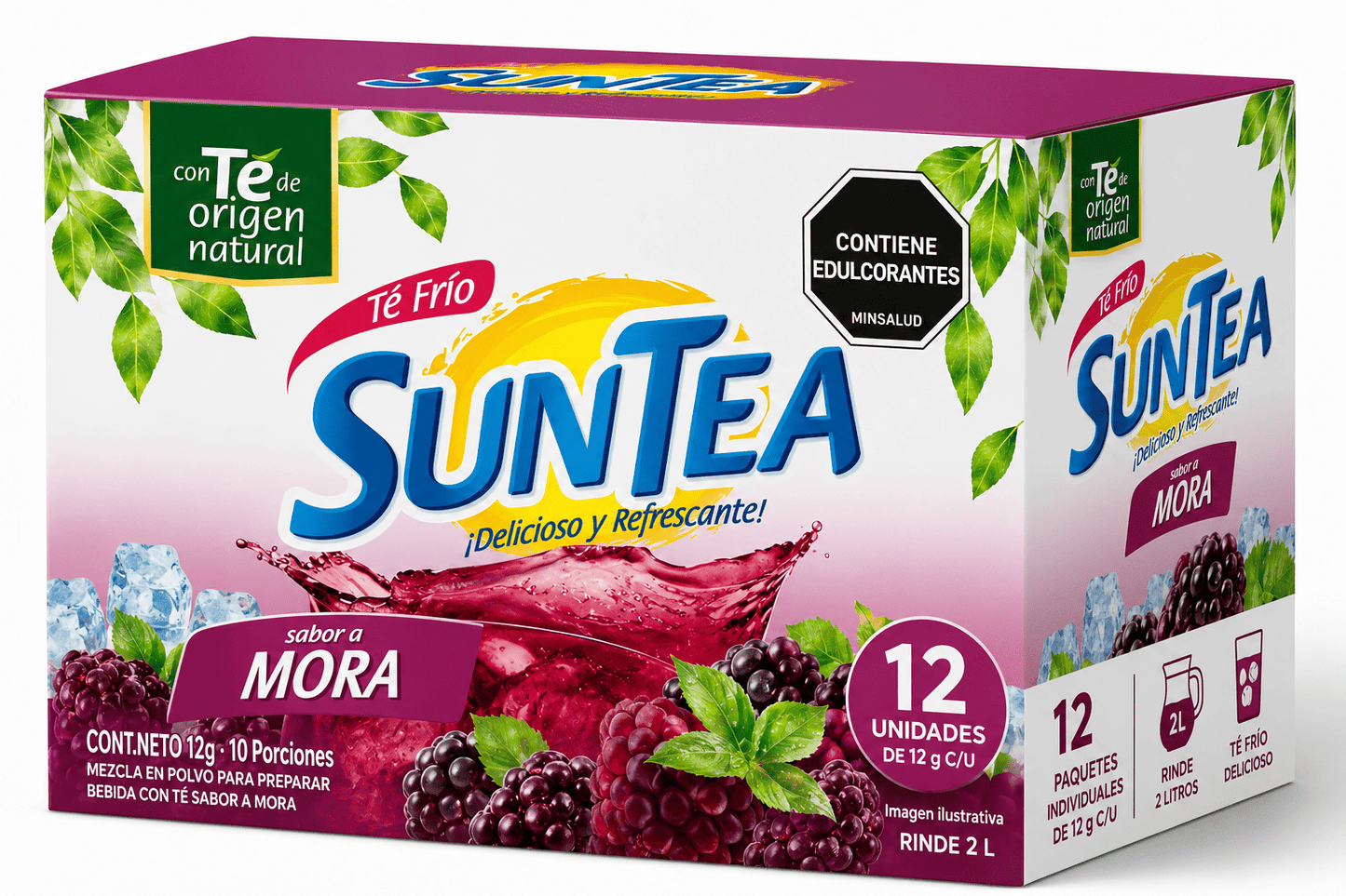 SUNTEA Blackberry Flavored Instant Tea Drink Mix 12 Pack (12g Each) – Mora Flavor – Imported from Colombia - JETa Imports®