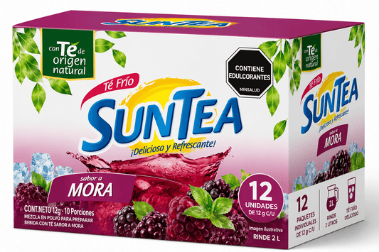 SUNTEA Blackberry Flavored Instant Tea Drink Mix 12 Pack (12g Each) – Mora Flavor – Imported from Colombia - JETa Imports®