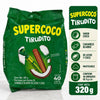 Supercoco Tirudito Coconut Chewy Candy Sticks, 40 Count, 320g (11.29 oz), 8g Each, Individually Wrapped Colombian Coconut Candy, Imported from Colombia
