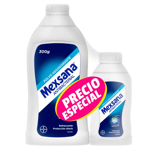 Talco Desodorante Mexsana Antibacterial para Pies - Precio Especial - 300g + 85g - JETa Imports®