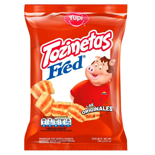 Tocinetas Fred Tocino - 100g (3.53 oz) Familiar - Crispy Bacon - Flavored Snacks - JETa Imports®