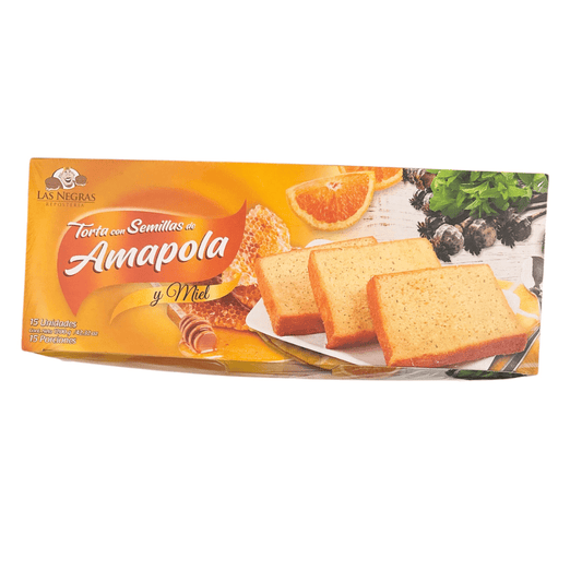 Torta con Semillas de Amapola & Miel Las Negras - 15 Pack Individually Wrapped - 42.32 oz - Poppy Seed and Honey Cake - JETa Imports®