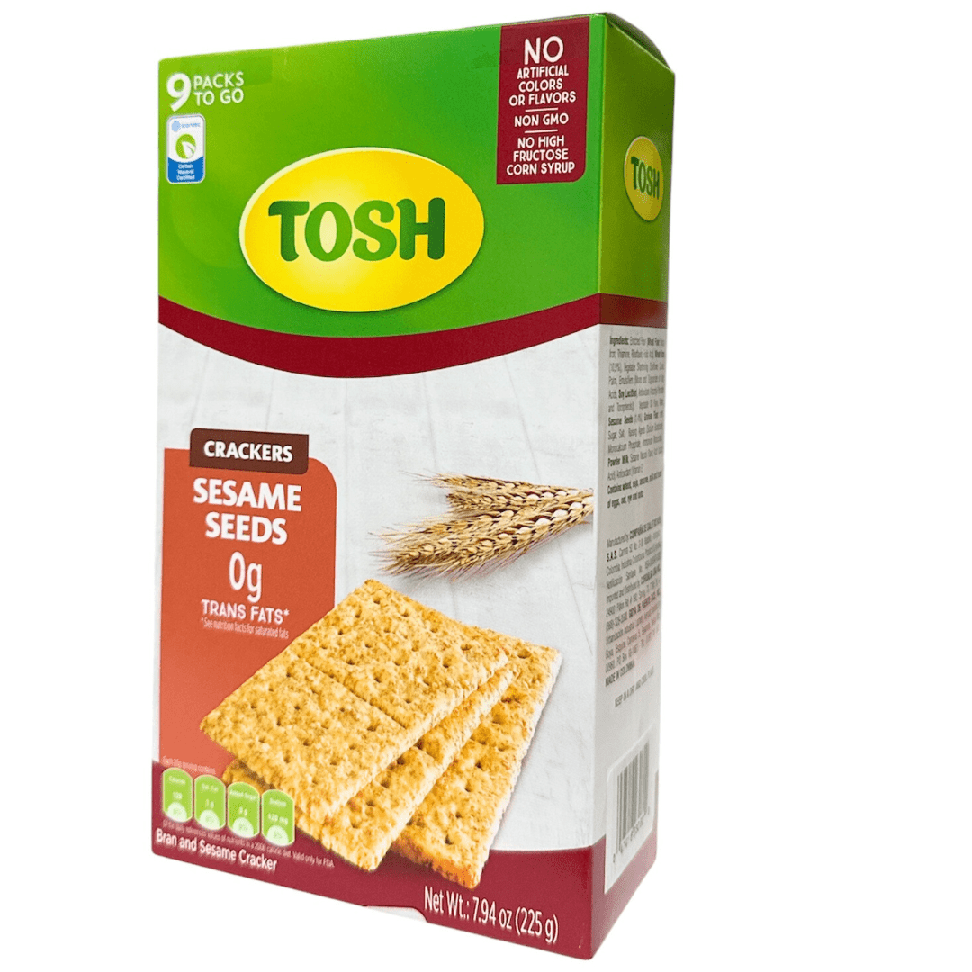 TOSH Crackers Box - 12 Packs, 8.57 oz Each - 3 Assorted Flavors - JETa Imports®