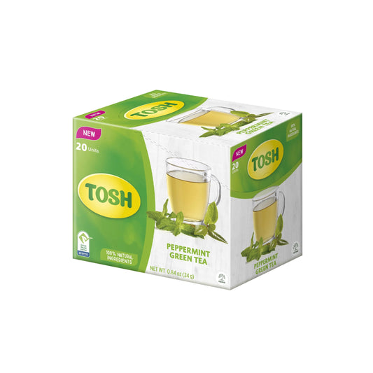 TOSH Peppermint Green Tea - 20 Pack - 0.84 oz