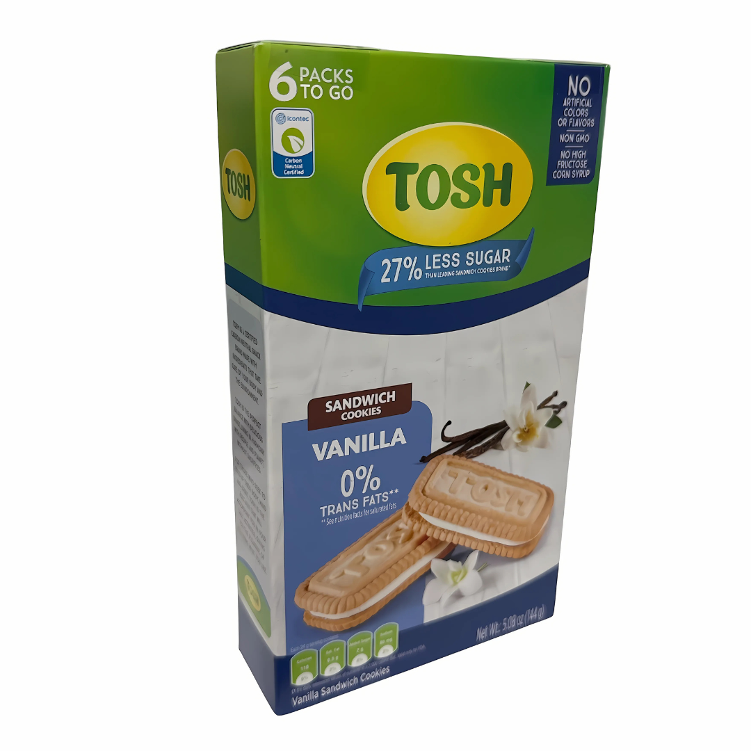 TOSH Sandwich Cookie - 6 Pack - 5.08 oz - Assorted Flavors