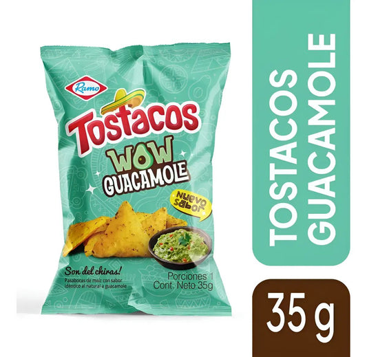 Tostacos Guacamole Wow Flavored Corn Chips 12 Pack (35g Each) – Crunchy Snack Chips – Imported from Colombia - JETa Imports®
