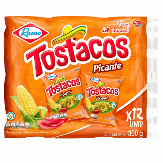 Tostacos Sabor a Picante Ramo - 12 Pack x 25g Each - JETa Imports®