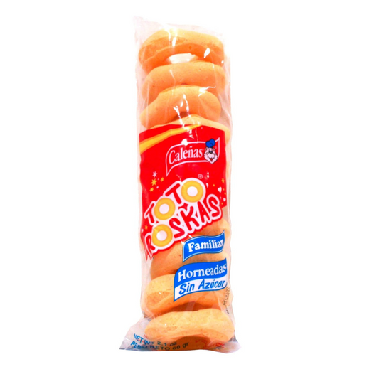 Toto Roskas Rosquillas Caleñas Cassava Cheese Snacks (60g) - Pasabocas de Queso