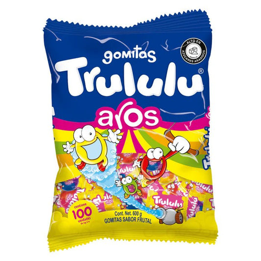 Trululu Aros Gummies – 100 Individually Wrapped Pieces (600g / 21.16 oz) – Fruity Ring - Shaped Gummy Candy – Imported from Colombia - JETa Imports®