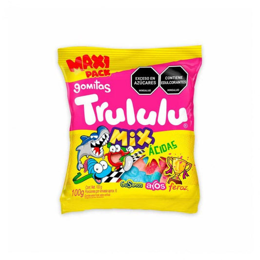 Trululu Sour Gummies Mix Maxi Pack – 100g (3.53 oz) – Assorted Gummies (Worms, Rings & Feroz Shapes) – Imported from Colombia - JETa Imports®