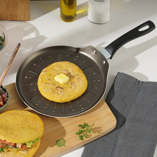 Universal Nonstick Arepa & Tortilla Grill Pan – 20 cm (7.9 in) – Antiadherente Parilla para Arepas – Imported - JETa Imports®