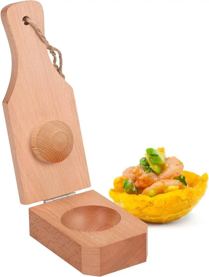 Universal Stuffed Plantain Press (Tostonera Relleno) – 8 in (21 cm) – Heavy - Duty Manual Plantain Mold – Imported - JETa Imports®