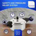 Universal Ultra Pressure Cooker 3 Liter (3.7 Quart) – Aluminum Pressure Pot with 6 Safety Systems – 9.4 in Diameter – Serves 4 - JETa Imports®