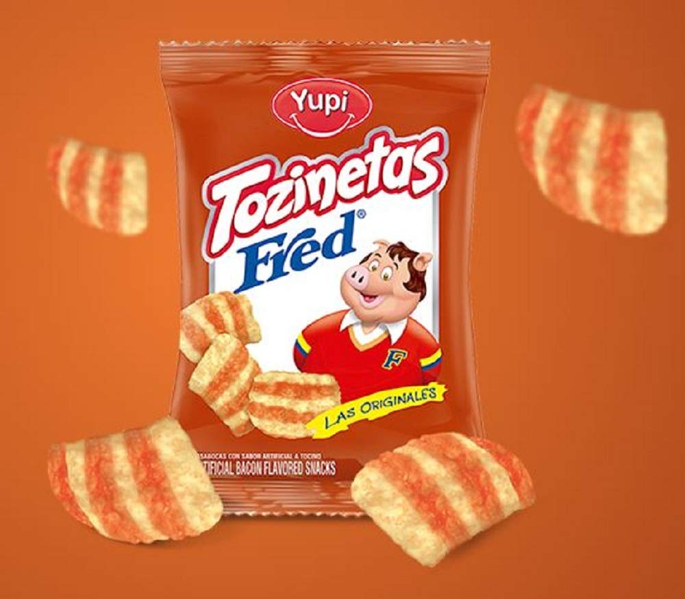 Yupi Tozinetas Fred - 12 Pack - Crispy Bacon - Flavored Chips - JETa Imports®